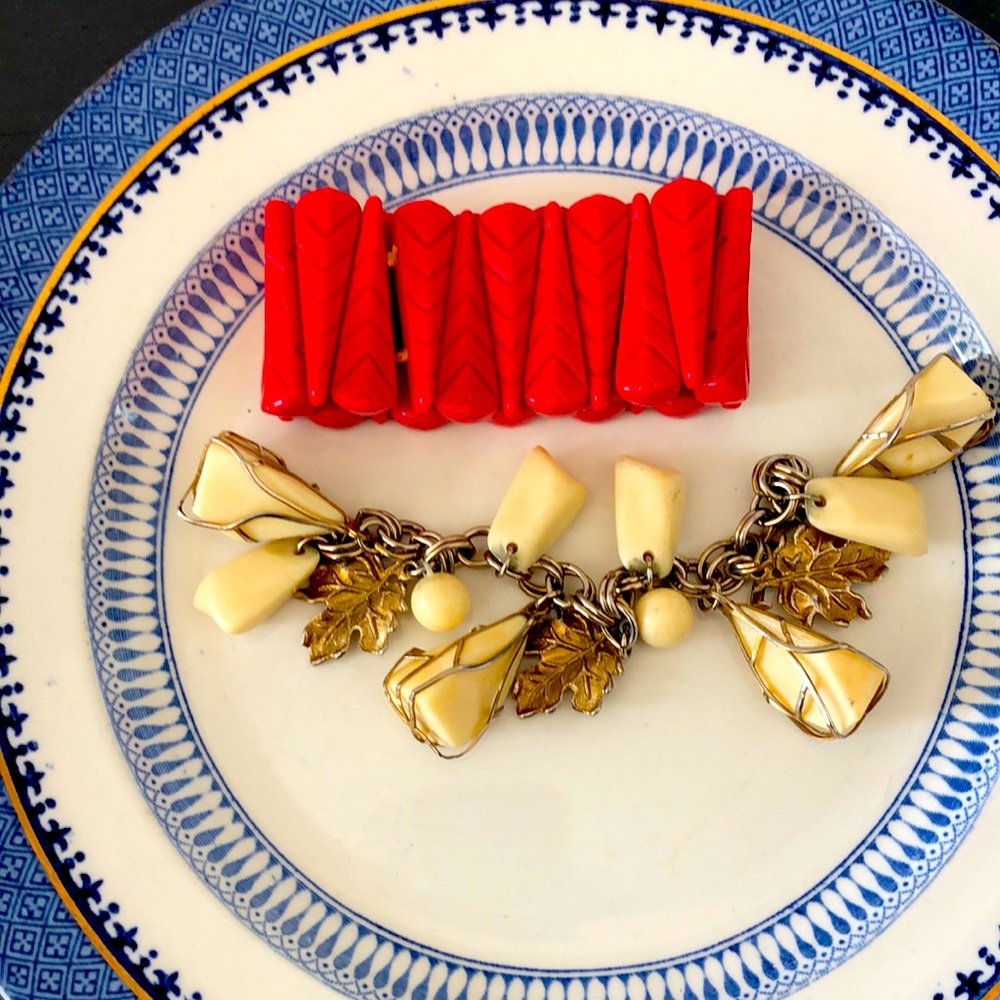 Red Only Mid Century Modern Bracelet